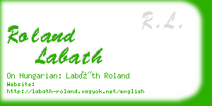 roland labath business card